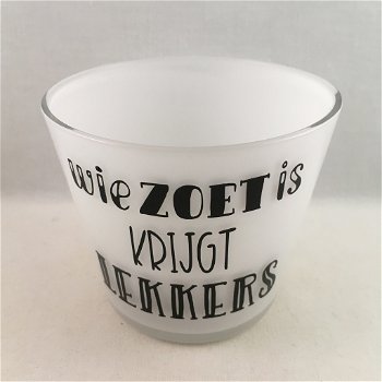 Sinterklaas decoratie; glazen waxinehouders optie 4 - 5