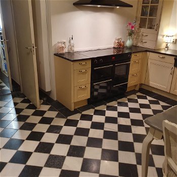 keukenvloer zwart wit marmer 30x30 cm - 1