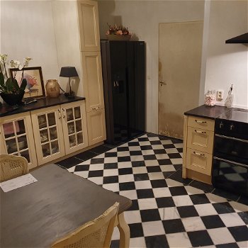 keukenvloer zwart / wit marmer 15x15 cm - 7