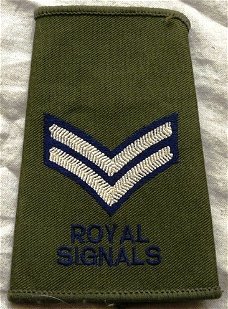 Rang Onderscheiding / Rankslide, Corporal, Royal Signals, Engeland, jaren'80/'90.(Nr.1)