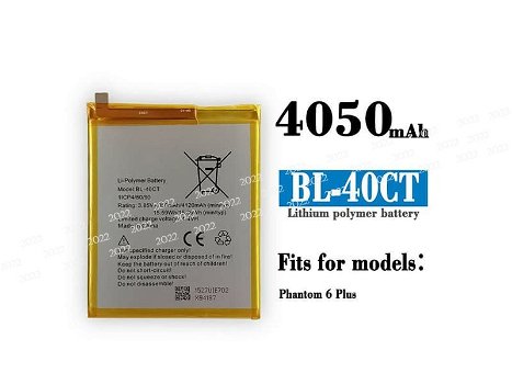 High-compatibility battery BL-40CT for Tecno phantom 6Plus/6+ - 0
