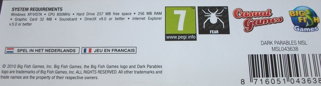 PC Game *** DARK PARABLES *** - 2