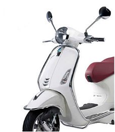 Valbeugel Vespa Primavera Sprint CHROOM Voorkant ORIGINEEL