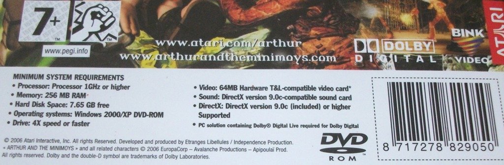 PC Game *** ARTHUR *** And The Minimoys *NIEUW* - 2