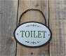 deurbordje toilet , WC bord , emaille , kado - 3 - Thumbnail