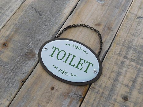 deurbordje toilet , WC bord , emaille , kado - 4