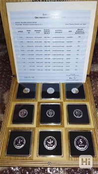 Zilveren numismatische set van Kroatische kuna en linde - 1