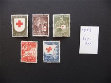 Nederland: 1953 nr 607-611 Rode Kruiszegels (postfris)