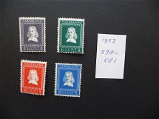 Nederland: 1952 nr 578-581 Van Riebeeck (postfris)