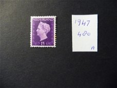 Nederland: 1947 nr 480 Kon. Wihelmina (postfris)