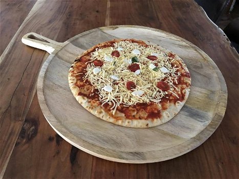 houten pizza pan , dienblad , pizza bord , kado - 0