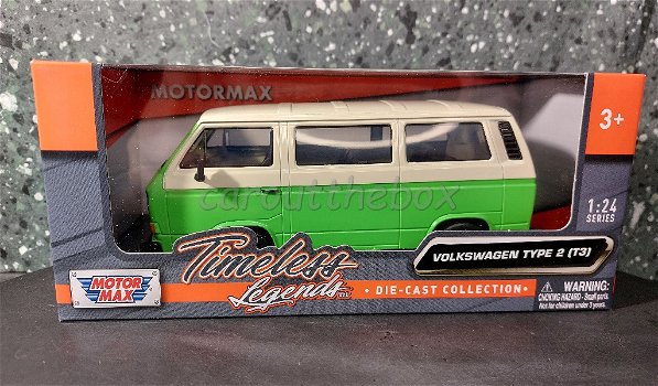 Volkswagen type 2 (T3) groen 1/24 Motormax - 3