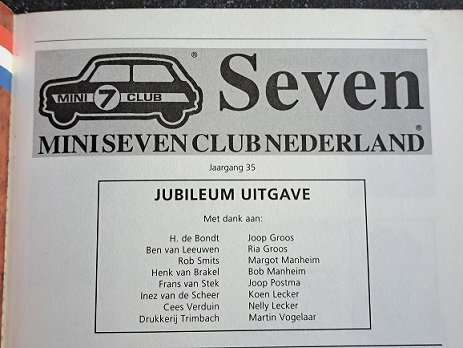 Mini 7 Club Clubblad 35 jaar 1962-1997 Austin Seven Club - Jubileumuitgave - 4