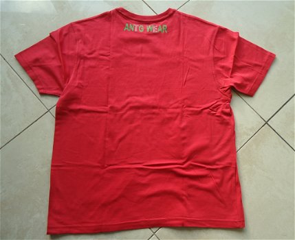 Te koop nieuw rood T-shirt van Anything met print (maat XXL) - 5