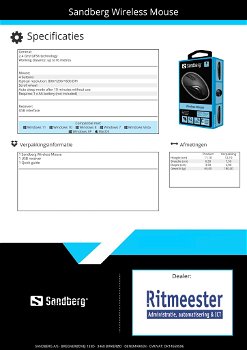 Wireless Mouse Draadloze muis met vijf jaar garantie voor linkshandigen - 7