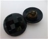 Grote vintage oorbellen van zwart glas - 4 - Thumbnail