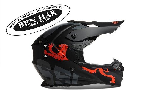 HELM MALOSSI & PREMIER|OFFICIAL CROSS|HM2|MAAT XL 61cm black/red - 1