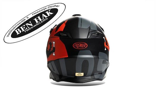 HELM MALOSSI & PREMIER|OFFICIAL CROSS|HM2|MAAT XL 61cm black/red - 3