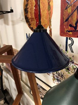 Blauw Brocante Lampje met bloemprint - 3