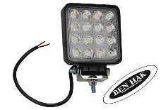 Verstraler KOPLAMP led 12v 16 leds + bev. set zwart LAMP