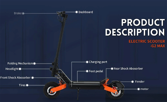 KUGOO G2 MAX Foldable Electric Scooter - 6