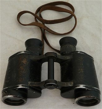 Verrekijker / Fernglas / Doppelfernrohr, 6x30, Wehrmacht / Heer, met draagriem, jaren'40.(Nr.2) - 0