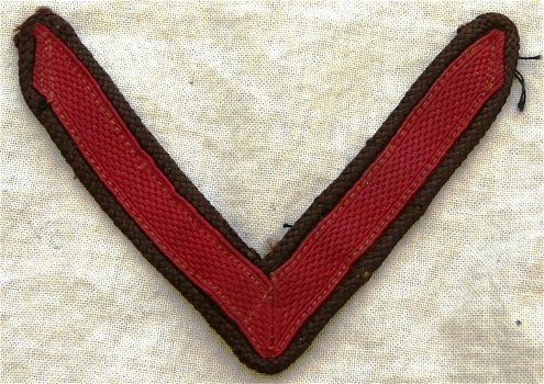 Rang Onderscheiding Chevron, VT (Veldtenue), Soldaat 1e Klasse, Koninklijke Landmacht, jaren'60.(1) - 0