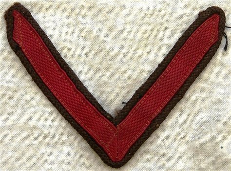 Rang Onderscheiding Chevron, VT (Veldtenue), Soldaat 1e Klasse, Koninklijke Landmacht, jaren'60.(1) - 1