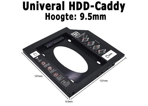 HDD Caddy 2e 2.5 SATA Harddisk of SSD in Laptop Notebook - 1