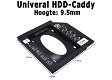 HDD Caddy 2e 2.5 SATA Harddisk of SSD in Laptop Notebook - 1 - Thumbnail