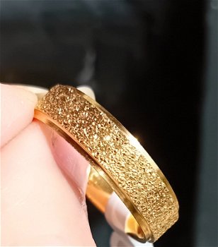 FOSTED STAINLESS STEEL RING GOUD KLEUR - 0