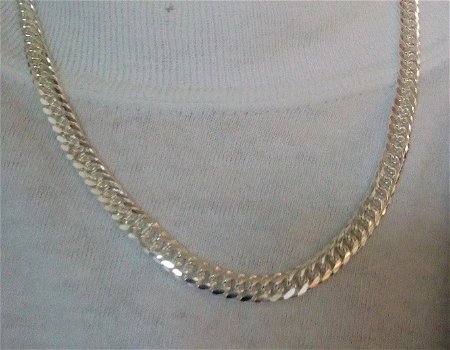 mooi dubble zo sterk 50 cm ketting ongeveer 6 mm breed. - 1