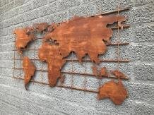 muurdecoratie , wanddeco de wereldkaart - 2