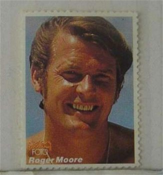 Popfoto zegel Roger Moore - 0
