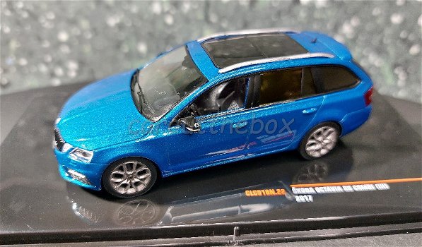 Skoda Octavia RS Combi 2017 blauw 1/43 Ixo V948 - 0