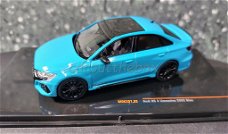 Audi RS 3 limousine 2022 blauw 1/43 Ixo V951