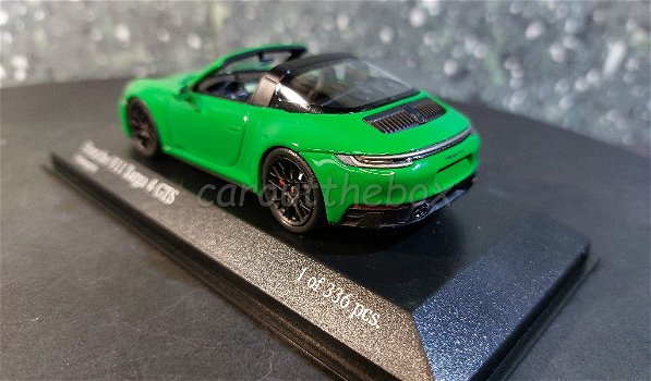 Porsche 911 Targa 4 GTS 2021 groen 1/43 Minichamps Mi095 - 2