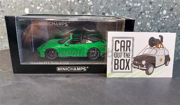 Porsche 911 Targa 4 GTS 2021 groen 1/43 Minichamps Mi095 - 4