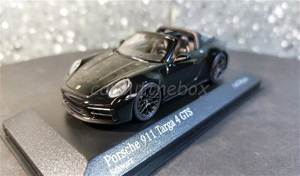 Porsche 911 Targa 4 GTS 2021 zwart 1/43 Minichamps Mi096 - 1
