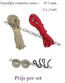 = Comtoise gepolijst touw + haken en muntringen =35340