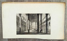 Prent Alhambra - Drawn & Engraved Wilkinson - Grenada Spanje