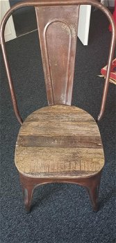 4 Vintage design stoelen (rusty Look ) - 0