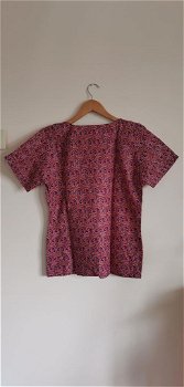 Afrikaans shirt blouse paars - 2