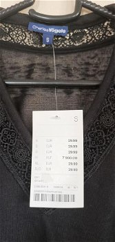 Hele mooie zwarte blouse met kwastjes - 2