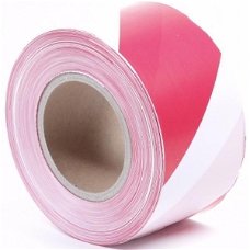 Rol AFZETLINT ROOD/WIT 50 MM X 50 METER