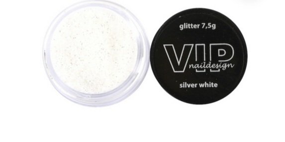 VIP Naildesign - Glitter silver white - 0