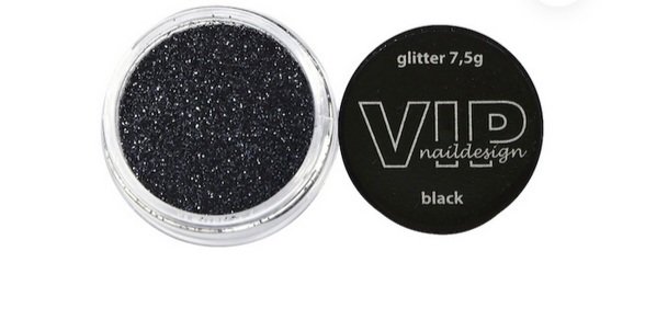 VIP Naildesign - Glitter black - 0