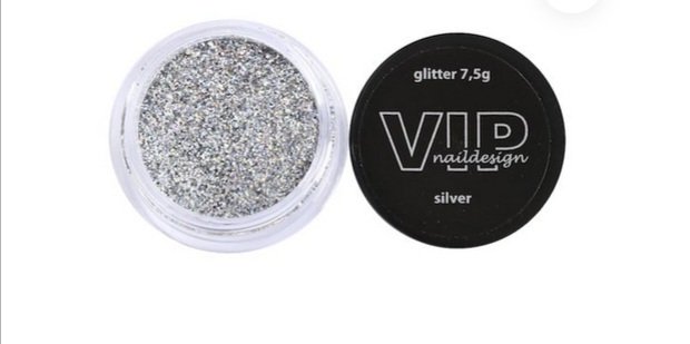 VIP Naildesign - Glitter silver - 0