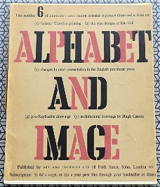 Alphabet and Image Nr. 6 1948 Pre-Raphaelite drawings etc