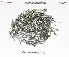 = Konische voorsteek stiften = div. maten = 42675